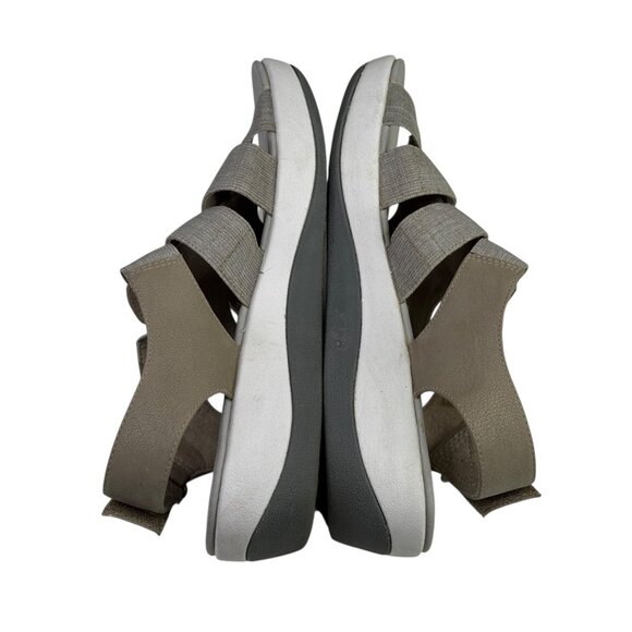 Clarks Cloudsteppers Sandals Womens 6.5 M Taupe Tan Arla Shaylie Open Toe Shoes - Picture 8 of 12